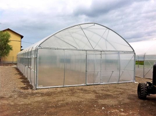 農業の野菜トンネルの単一のスパンの温室のプラスチック フィルム150ミクロン
