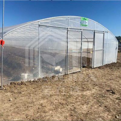 植物育成のための側面換気付きの経済的なトンネル温室