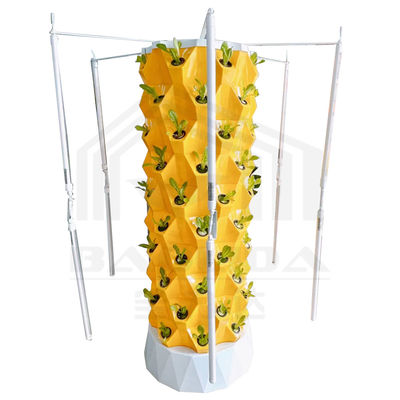 10 Layers 80 Holes 30L Vertical Hydroponic System Aeroponic Growing Tower with Lights