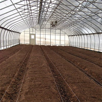 農業のためのゴシック様式 アーチの側面の換気のプラスチック フィルムの温室の単一のスパン